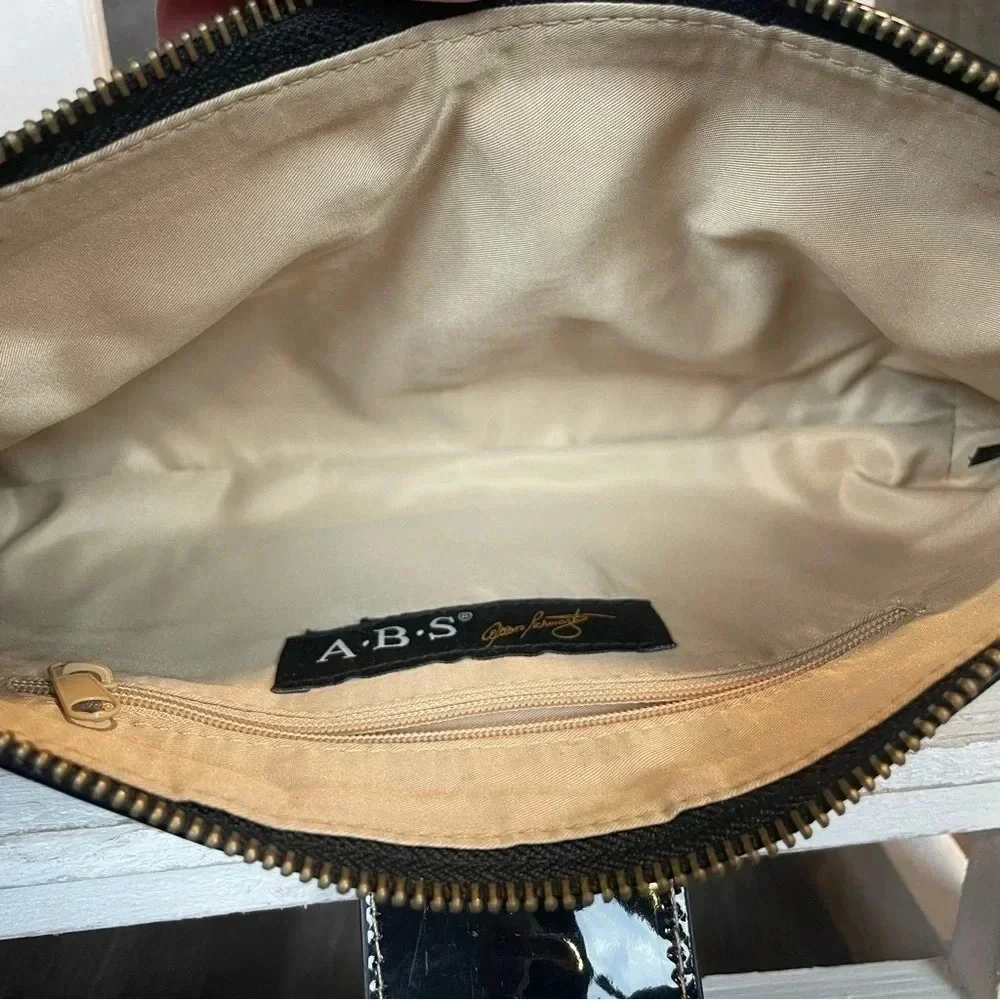 ABS by Allen Schwartz Patent Leather/Jute Clutch • Never Used - Picture 4 of 5